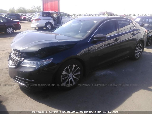 19UUB1F35GA001671 - 2016 ACURA TLX BLACK photo 2