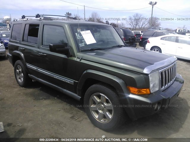 1J8HG48K97C511381 - 2007 JEEP COMMANDER GREEN photo 1