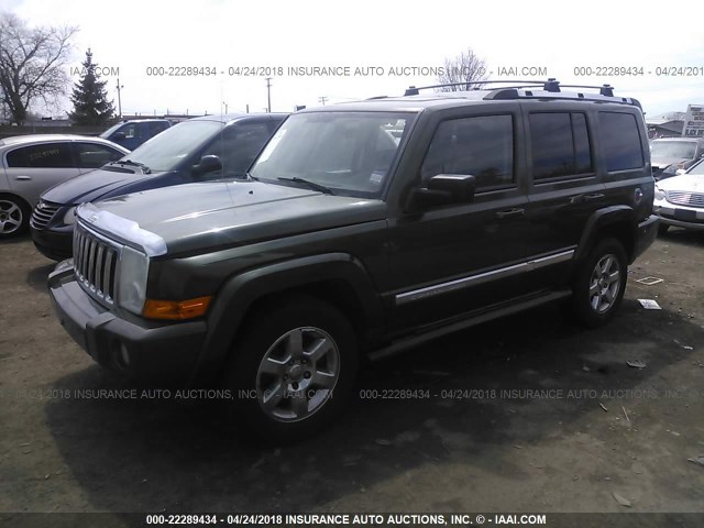 1J8HG48K97C511381 - 2007 JEEP COMMANDER GREEN photo 2