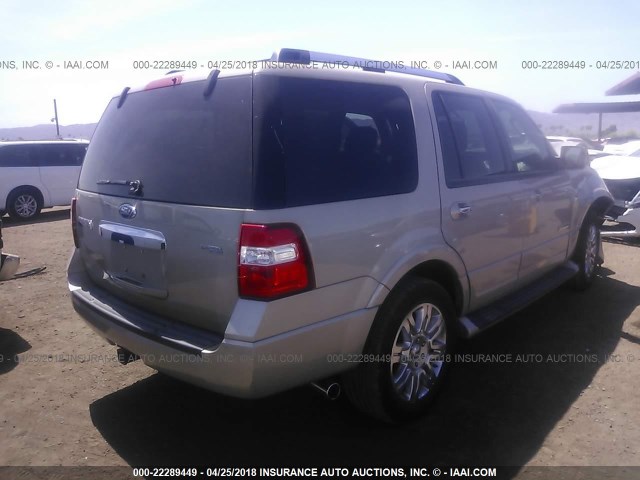 1FMFU19537LA30360 - 2007 FORD EXPEDITION LIMITED GOLD photo 4