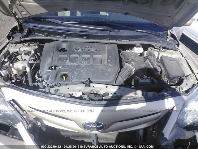 2T1BU4EE2BC634167 - 2011 TOYOTA COROLLA S/LE GOLD photo 10