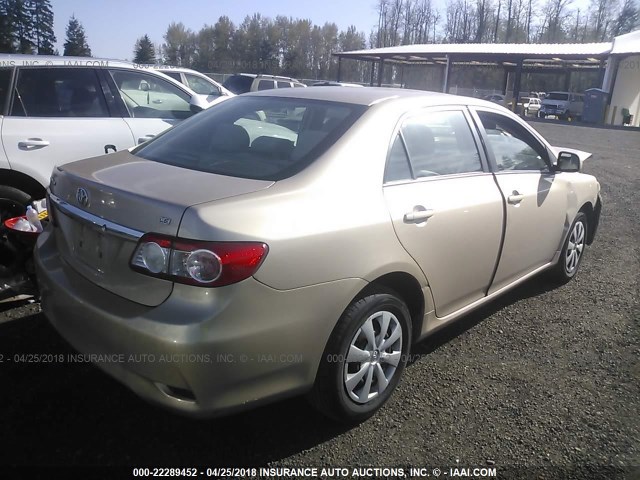 2T1BU4EE2BC634167 - 2011 TOYOTA COROLLA S/LE GOLD photo 4