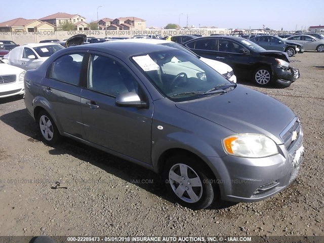KL1TD566X7B069942 - 2007 CHEVROLET AVEO LS SILVER photo 1