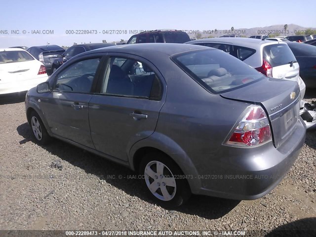 KL1TD566X7B069942 - 2007 CHEVROLET AVEO LS SILVER photo 3