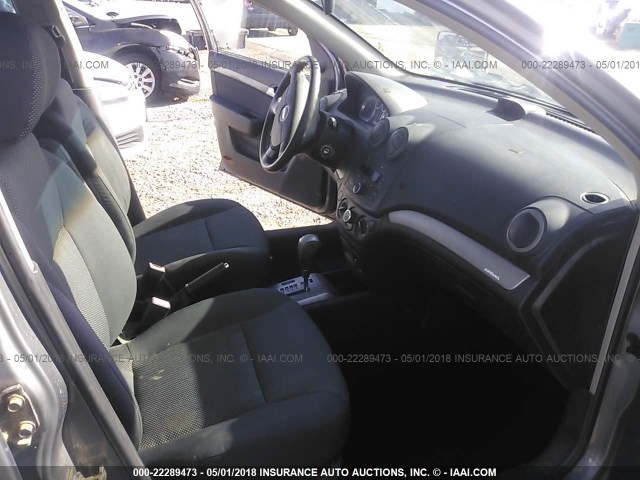 KL1TD566X7B069942 - 2007 CHEVROLET AVEO LS SILVER photo 5