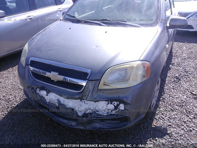 KL1TD566X7B069942 - 2007 CHEVROLET AVEO LS SILVER photo 6