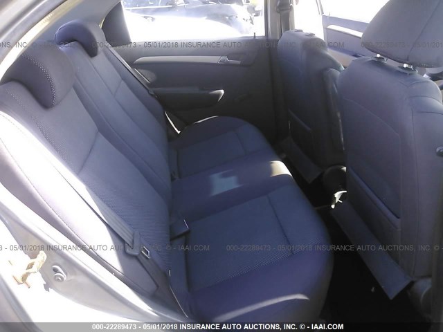 KL1TD566X7B069942 - 2007 CHEVROLET AVEO LS SILVER photo 8