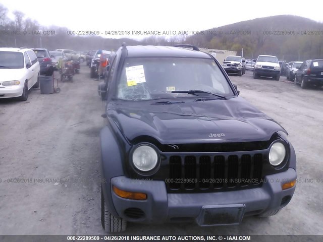 1J4GL48K52W271343 - 2002 JEEP LIBERTY SPORT BLACK photo 6