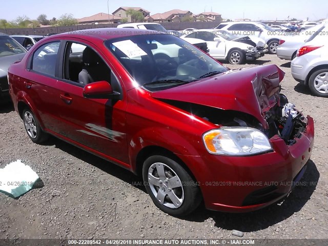 KL1TD5DE5AB092269 - 2010 CHEVROLET AVEO LS/LT RED photo 1