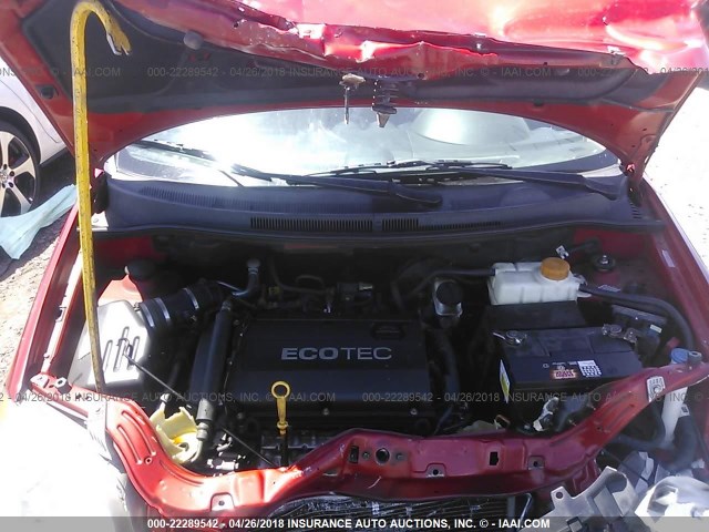 KL1TD5DE5AB092269 - 2010 CHEVROLET AVEO LS/LT 红色 照片 10