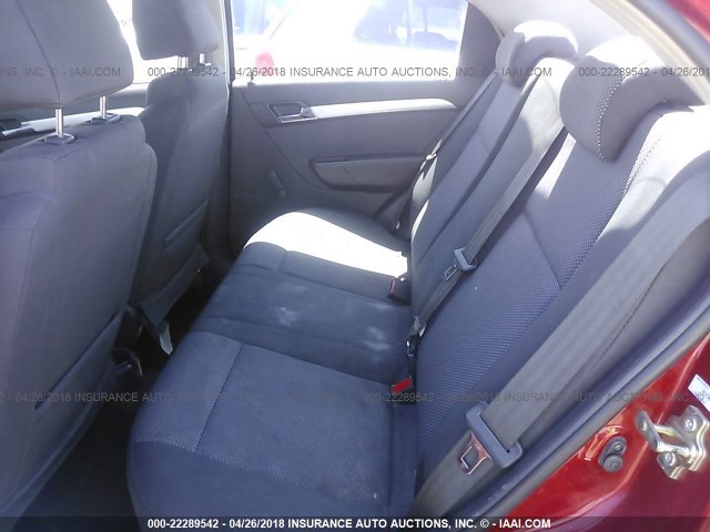 KL1TD5DE5AB092269 - 2010 CHEVROLET AVEO LS/LT 红色 照片 8