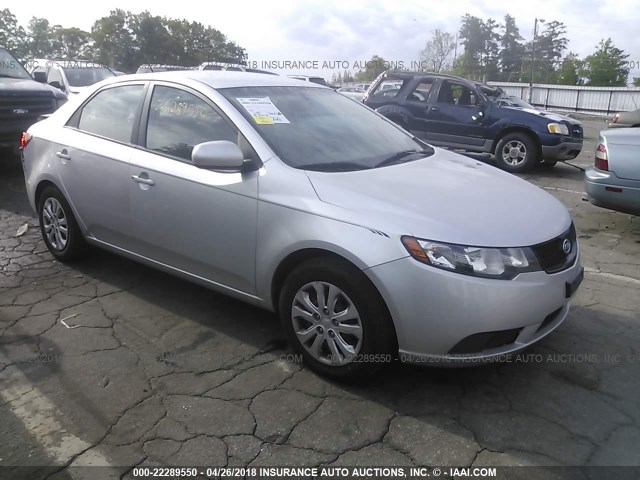 KNAFT4A20A5249926 - 2010 KIA FORTE LX SILVER photo 1