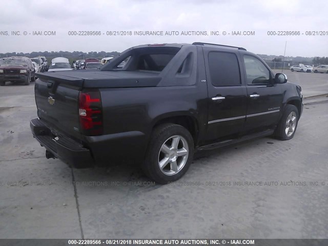 3GNVKGE06AG226825 - 2010 CHEVROLET AVALANCHE LTZ GRAY photo 4