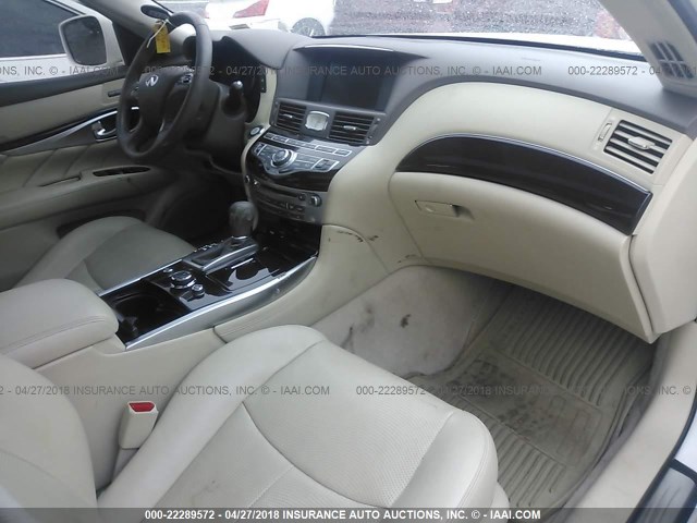 JN1BY1AR6BM371277 - 2011 INFINITI M37 X WHITE photo 5