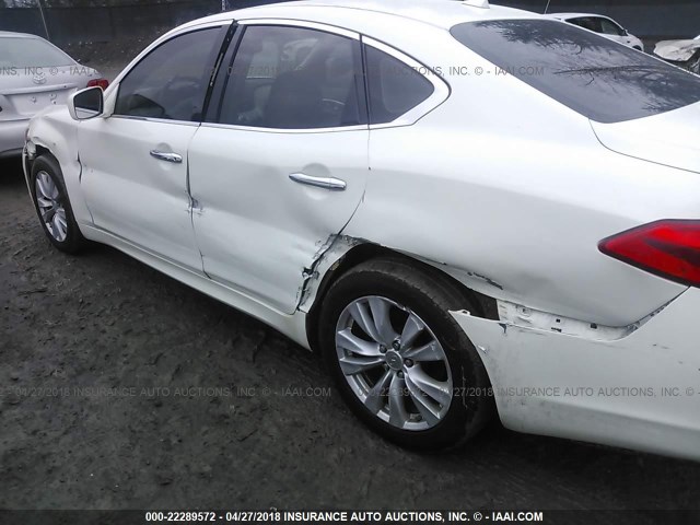 JN1BY1AR6BM371277 - 2011 INFINITI M37 X WHITE photo 6