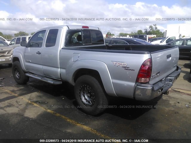 5TEUU42N28Z498185 - 2008 TOYOTA TACOMA ACCESS CAB Արծաթագույն լուսանկար 3