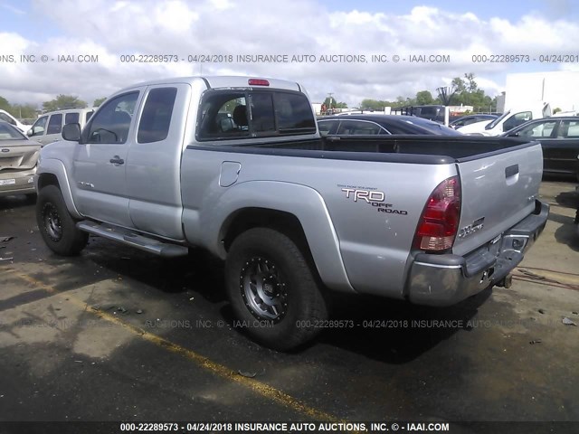 5TEUU42N28Z498185 - 2008 TOYOTA TACOMA ACCESS CAB SILVER photo 3