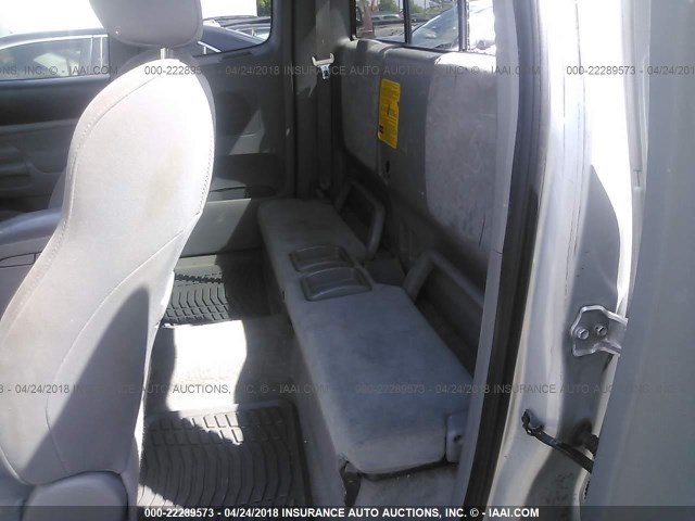 5TEUU42N28Z498185 - 2008 TOYOTA TACOMA ACCESS CAB SILVER photo 8