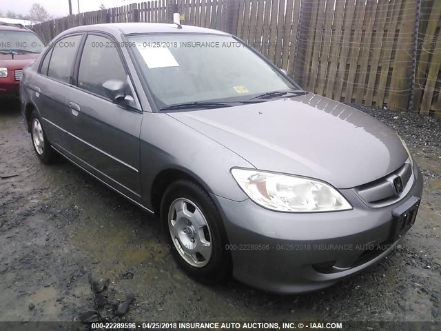 JHMES96614S014899 - 2004 HONDA CIVIC HYBRID GRAY photo 1