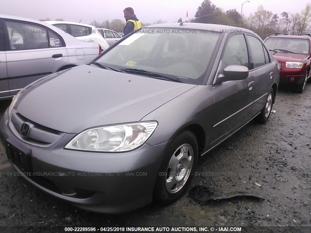 JHMES96614S014899 - 2004 HONDA CIVIC HYBRID GRAY photo 2