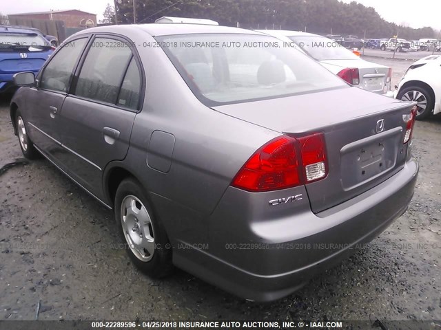 JHMES96614S014899 - 2004 HONDA CIVIC HYBRID GRAY photo 3