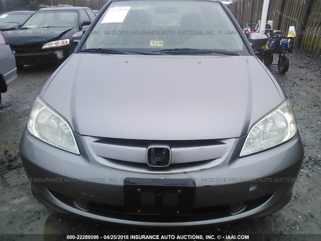 JHMES96614S014899 - 2004 HONDA CIVIC HYBRID GRAY photo 6