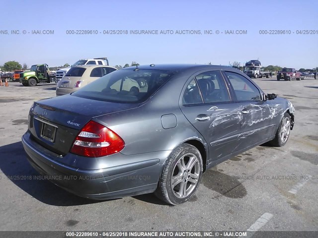 WDBUF87JX6X201738 - 2006 MERCEDES-BENZ E 350 4MATIC GRAY photo 4