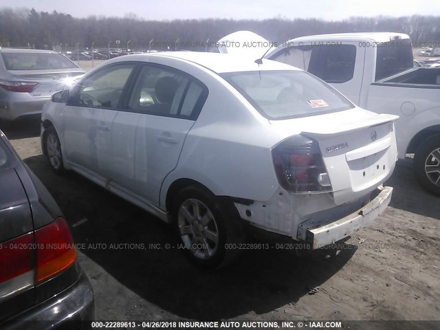 3N1AB6AP0AL688022 - 2010 NISSAN SENTRA 2.0/2.0S/SR/2.0SL WHITE photo 3