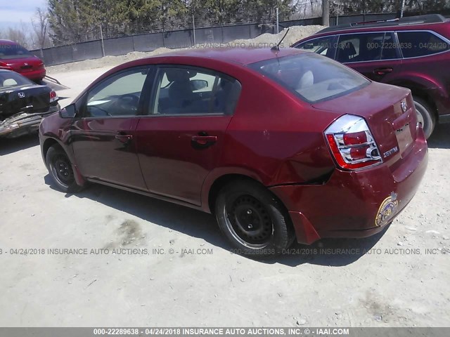 3N1AB61E87L714017 - 2007 NISSAN SENTRA 2.0/2.0S/2.0SL RED photo 3