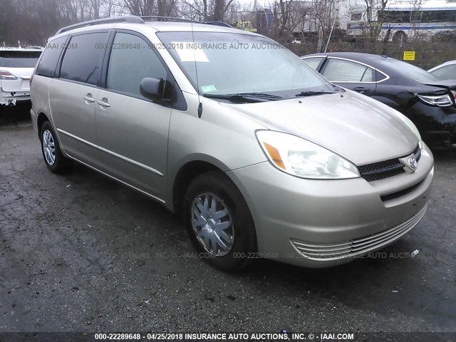 5TDZA23C34S145090 - 2004 TOYOTA SIENNA CE/LE GOLD photo 1