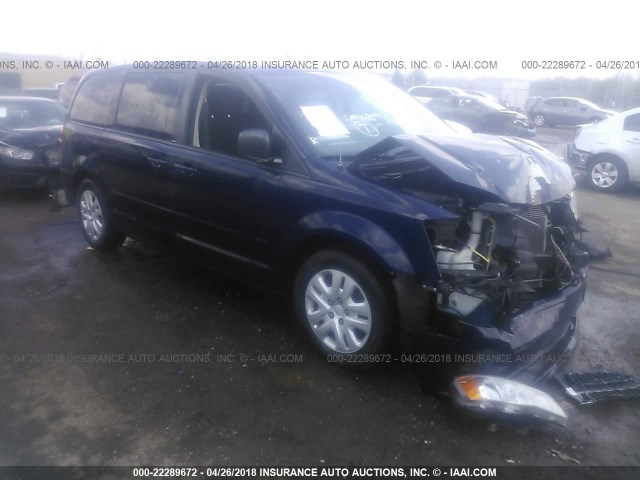 2C4RDGBG0ER308457 - 2014 DODGE GRAND CARAVAN SE BLUE photo 1