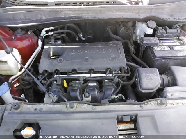 KM8JU3AC9BU264991 - 2011 HYUNDAI TUCSON GLS/LIMITED წითელი ფოტო 10