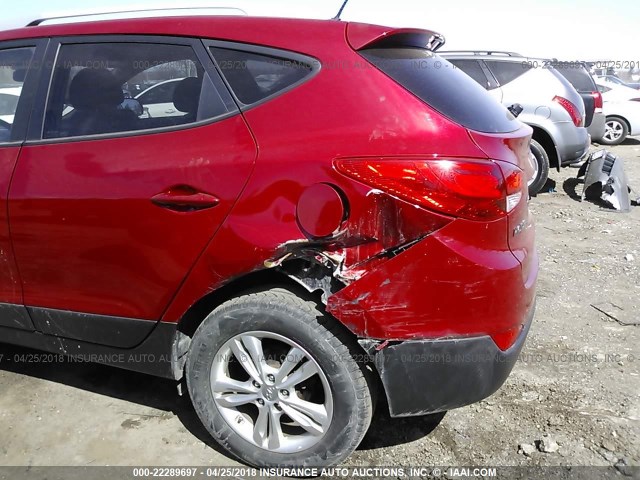 KM8JU3AC9BU264991 - 2011 HYUNDAI TUCSON GLS/LIMITED წითელი ფოტო 6