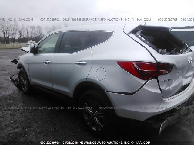 5XYZT3LB2DG109752 - 2013 HYUNDAI SANTA FE SPORT  SILVER photo 3