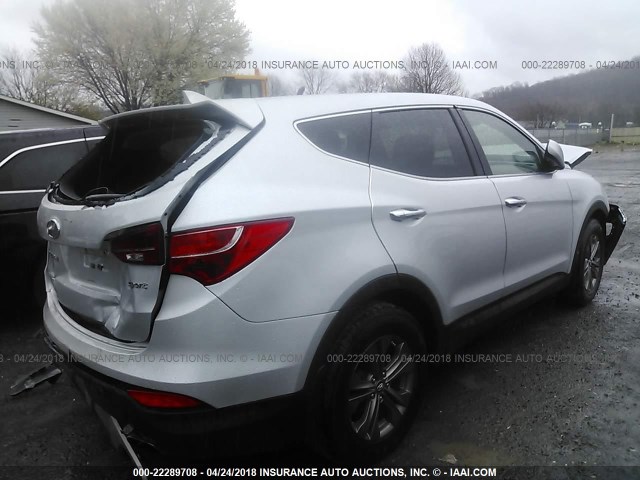 5XYZT3LB2DG109752 - 2013 HYUNDAI SANTA FE SPORT  SILVER photo 4