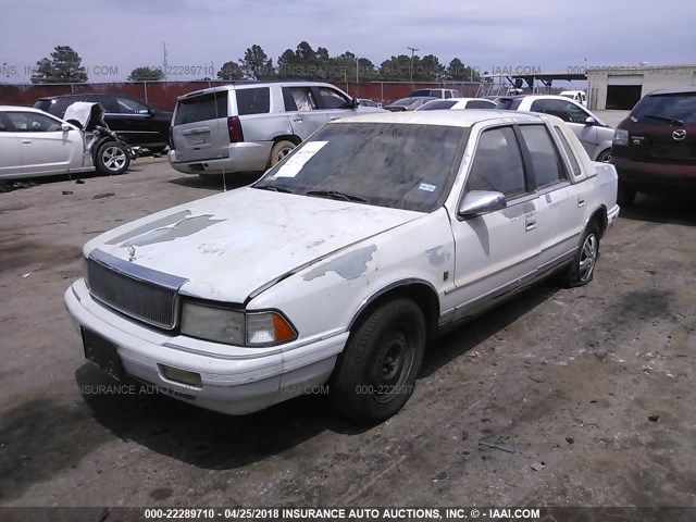 3C3XA5634MT569411 - 1991 CHRYSLER LEBARON A-BODY WHITE photo 2