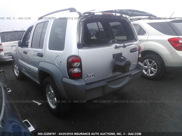 1J4GL48K65W677491 - 2005 JEEP LIBERTY SPORT 银色 照片 3