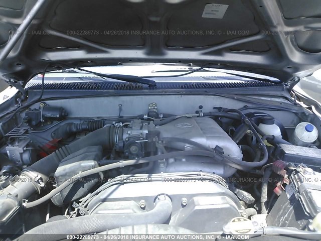 5TEHN72N63Z186184 - 2003 TOYOTA TACOMA DOUBLE CAB 银色 照片 10