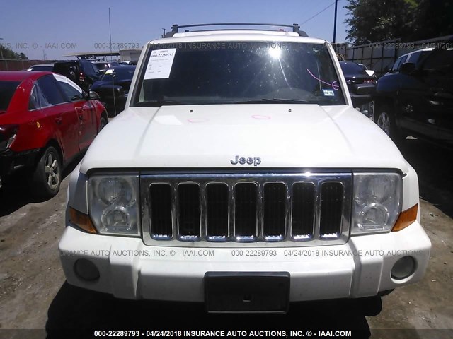 1J4RH4GKXAC115701 - 2010 JEEP COMMANDER SPORT WHITE photo 6