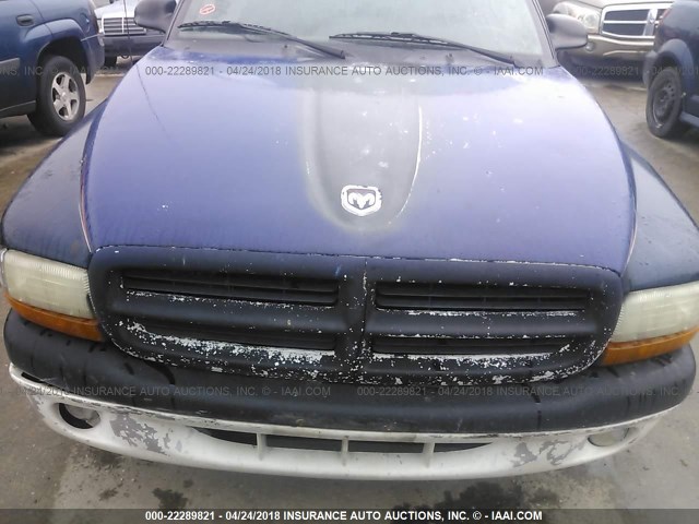 1B7GL2AN0YS679960 - 2000 DODGE DAKOTA QUAD Dark Blue photo 6