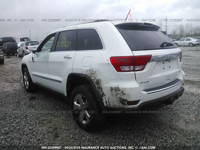 1C4RJFBG7DC649316 - 2013 JEEP GRAND CHEROKEE LIMITED WHITE photo 3