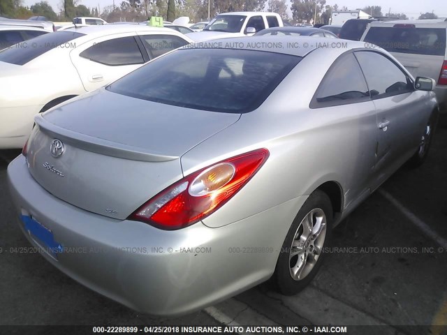 4T1CE38P84U851877 - 2004 TOYOTA CAMRY SOLARA SE/SLE ვერცხლისფერი ფოტო 4