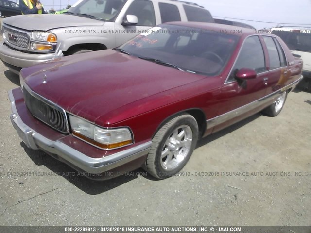 1G4BT52P2RR411556 - 1994 BUICK ROADMASTER LIMITED BURGUNDY photo 2