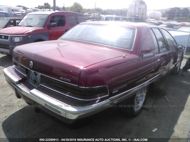 1G4BT52P2RR411556 - 1994 BUICK ROADMASTER LIMITED BURGUNDY photo 4