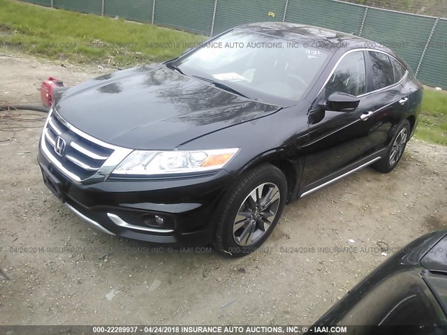 5J6TF2H51EL002539 - 2014 HONDA CROSSTOUR EXL BLACK photo 2