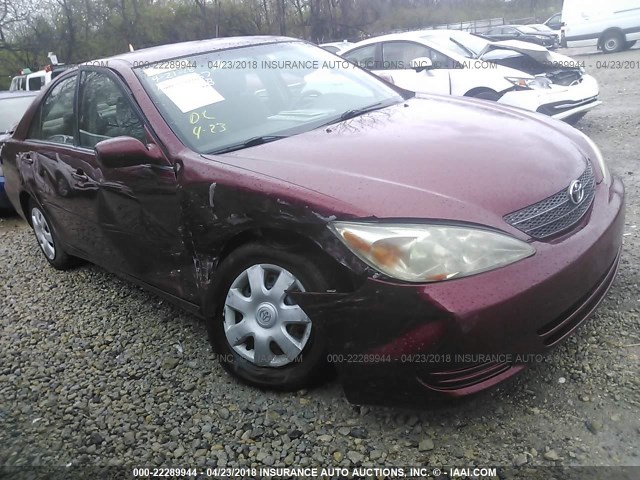4T1BE32K32U012189 - 2002 TOYOTA CAMRY LE/XLE/SE მუქწითელი ფოტო 1