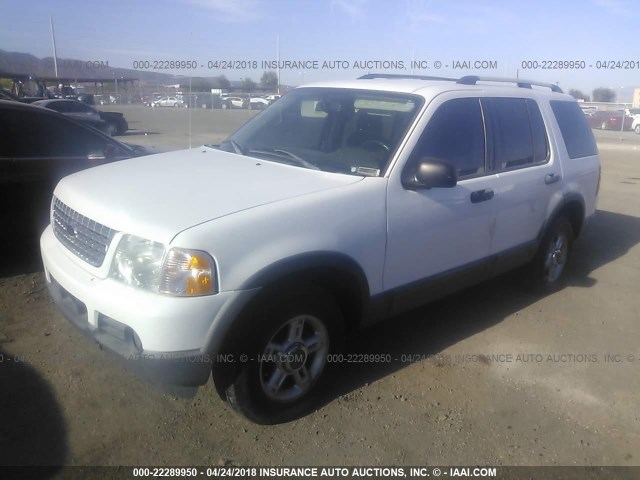 1FMZU63K53ZA01345 - 2003 FORD EXPLORER XLT/XLT SPORT/NBX WHITE photo 2