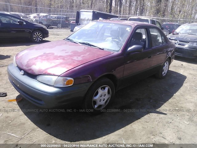 1Y1SK5288WZ415490 - 1998 CHEVROLET GEO PRIZM LSI BURGUNDY photo 2