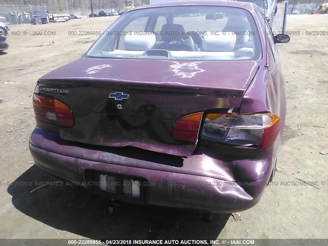 1Y1SK5288WZ415490 - 1998 CHEVROLET GEO PRIZM LSI BURGUNDY photo 6