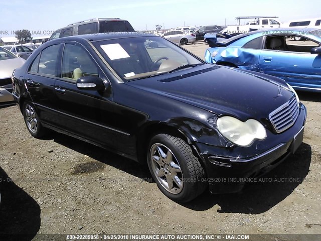 WDBRF64JX1F064877 - 2001 MERCEDES-BENZ C 320 BLACK photo 1